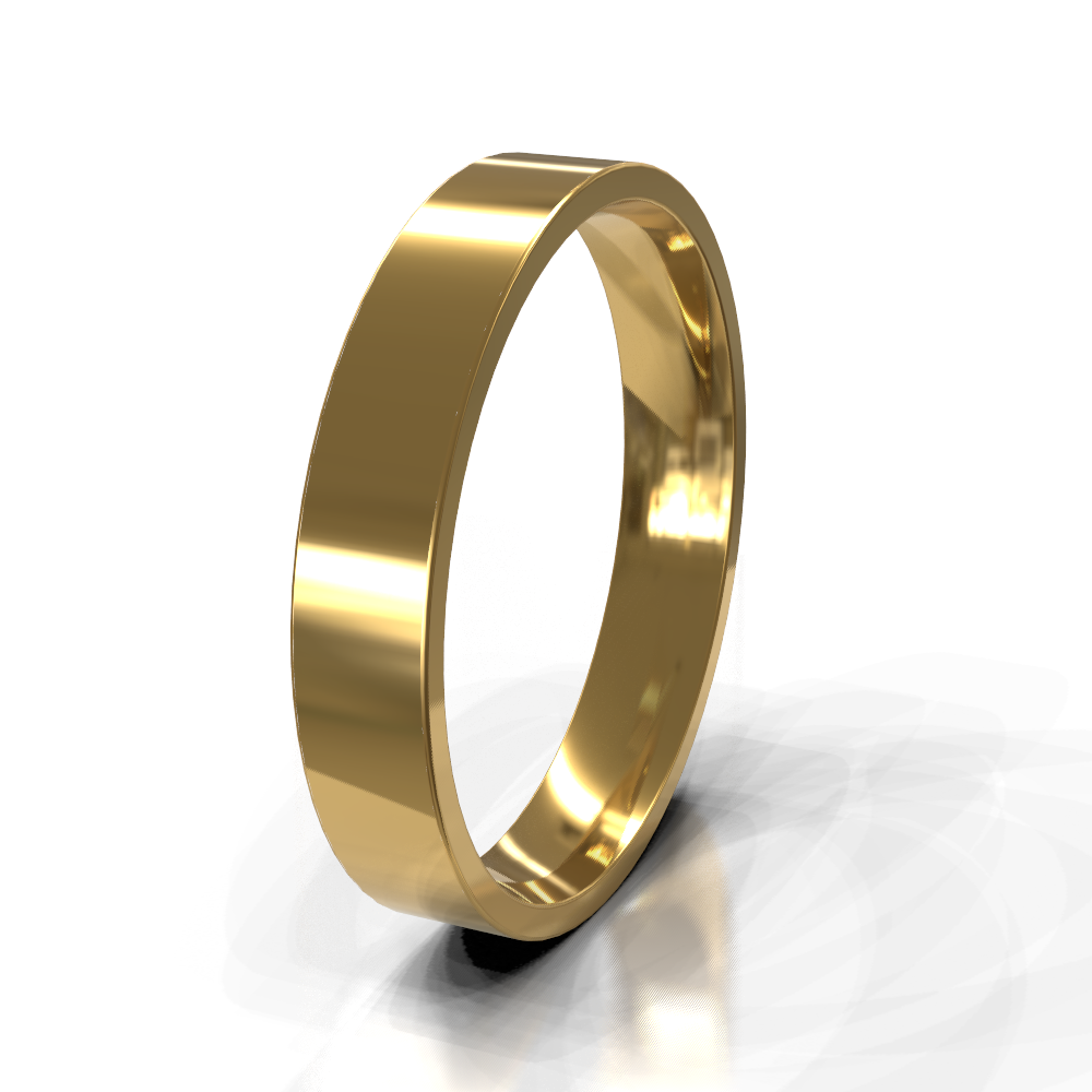 9ct Yellow Gold 4.0mm Plain Band