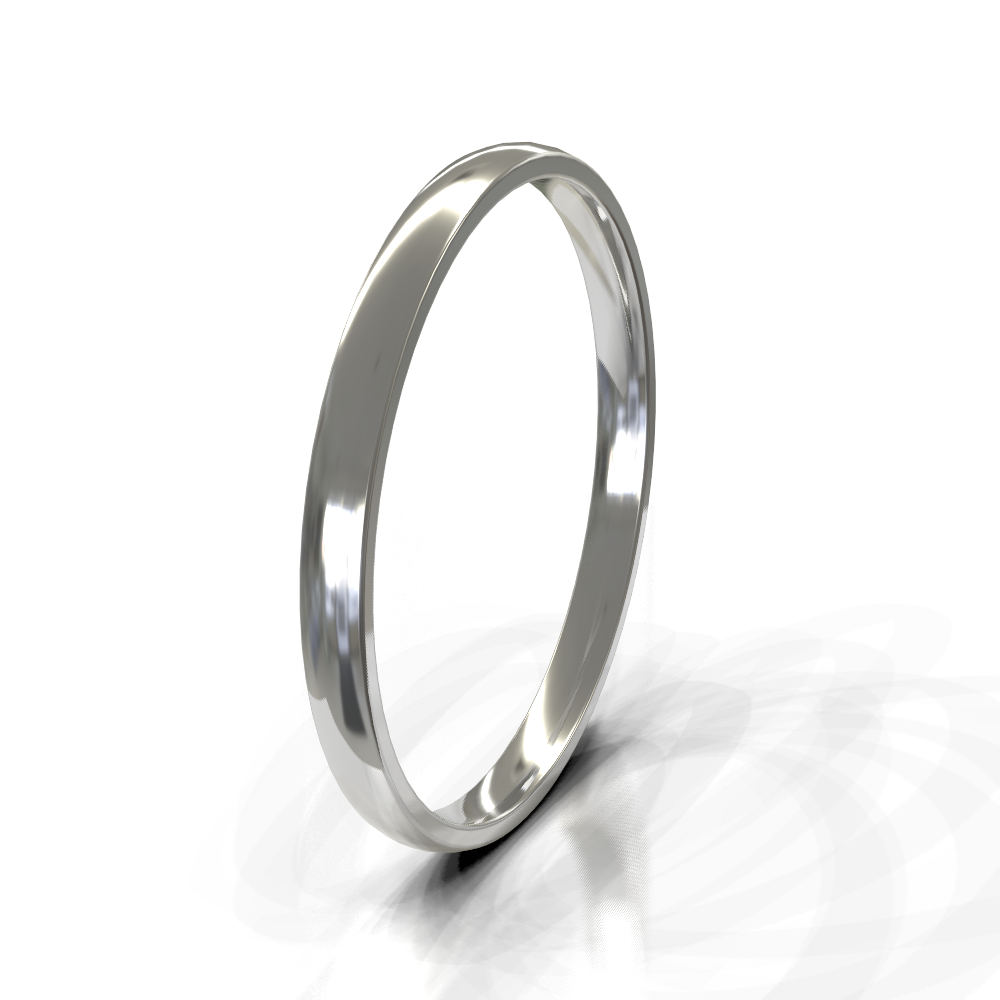 Silver 2.0mm Plain Band