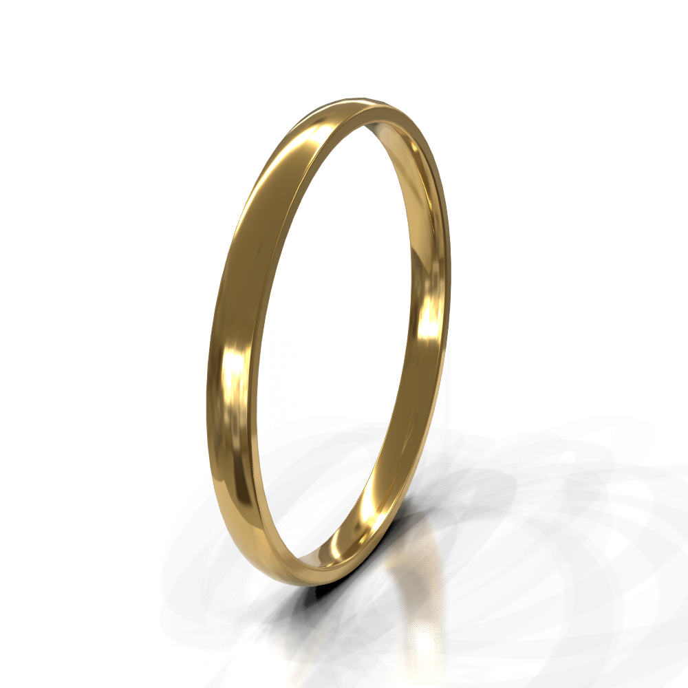 18ct Yellow Gold 4.5mm Plain Band
