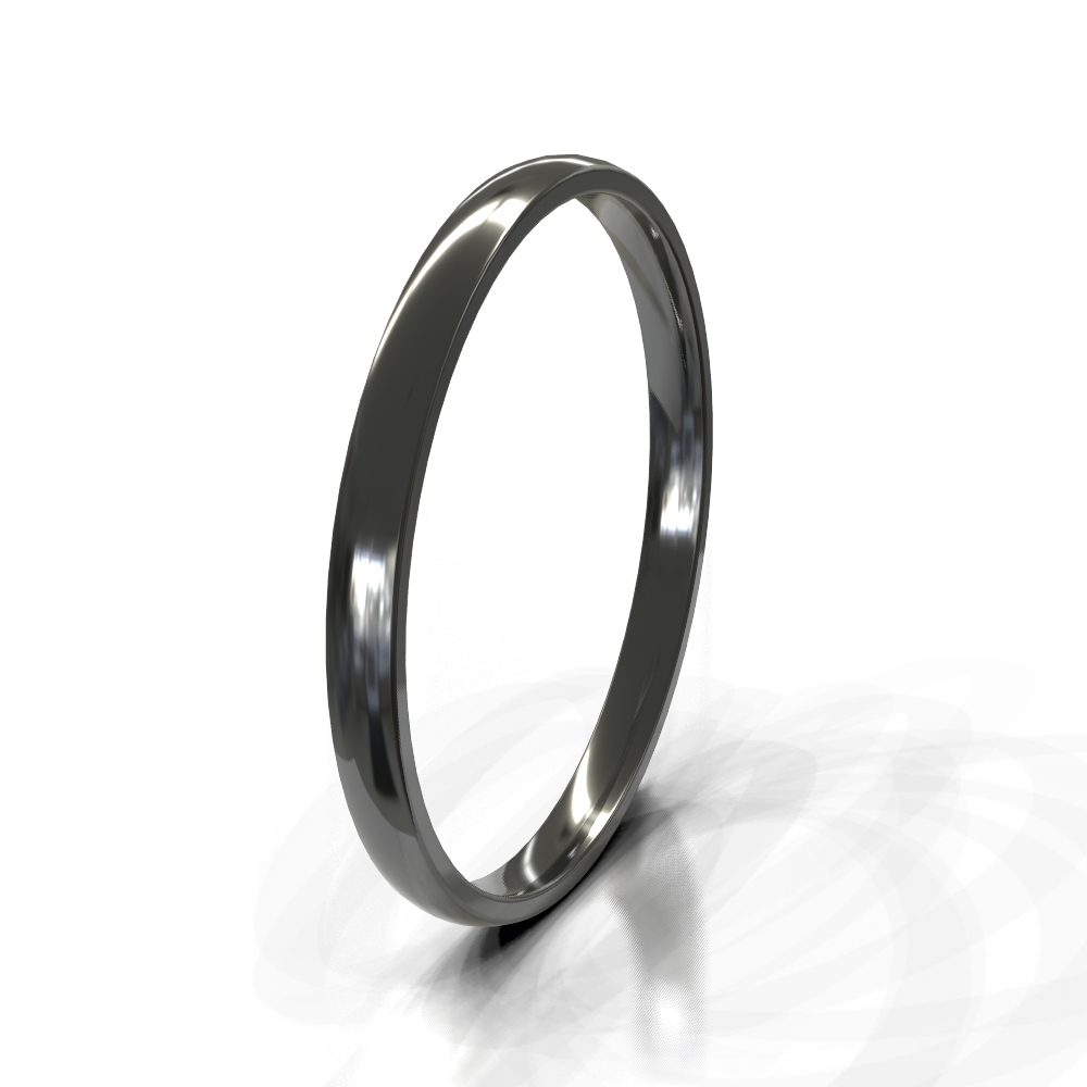 Zirconium 2.5mm Plain Band