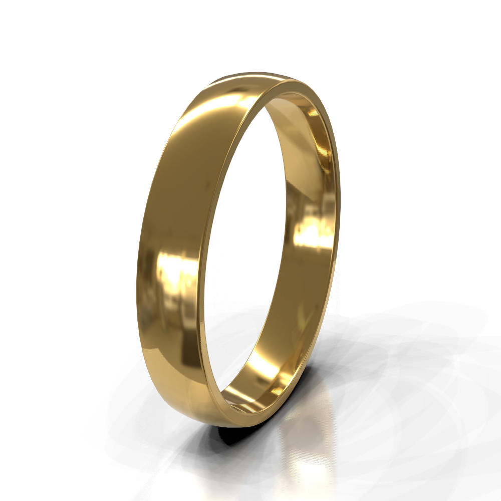 9ct Yellow Gold 4.0mm Plain Band