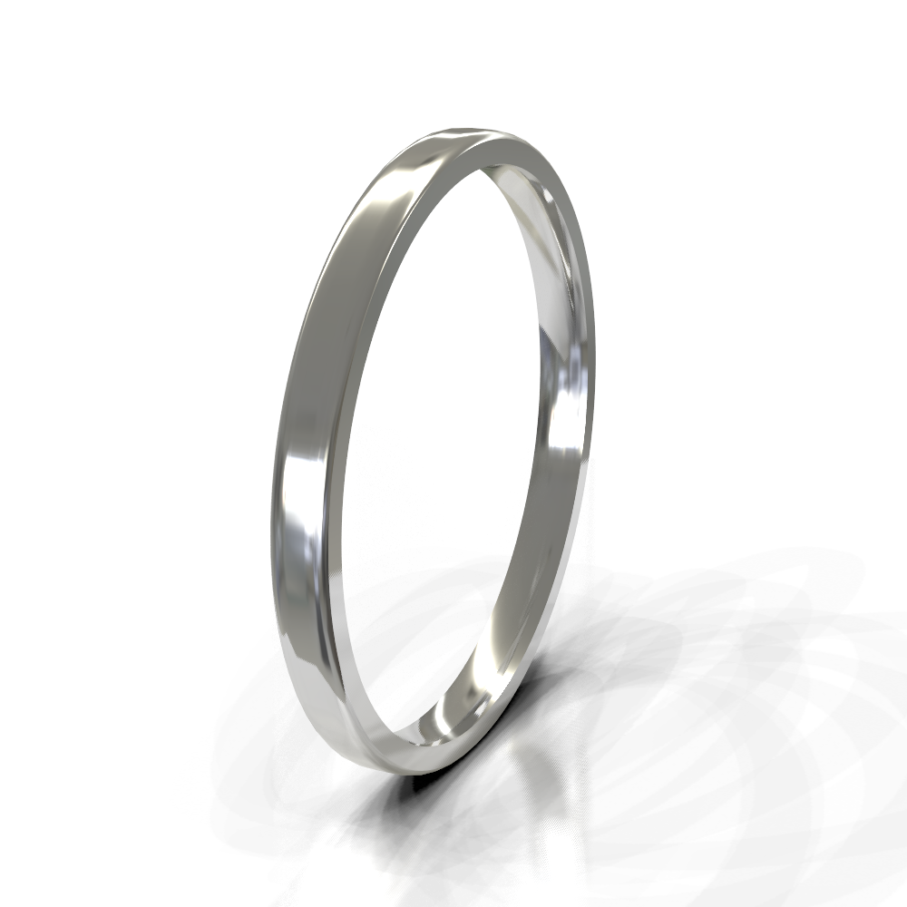 Silver 2.0mm Plain Band