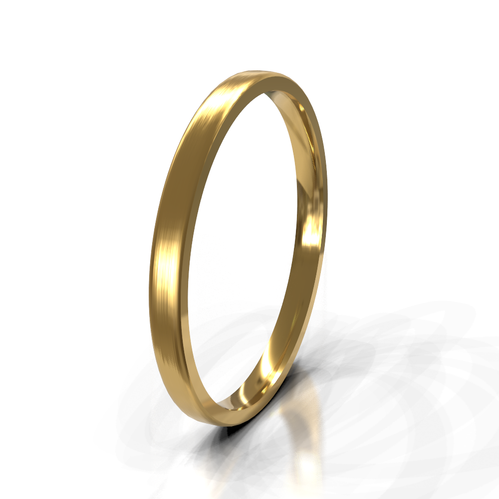 9ct Yellow Gold 2.5mm Plain Band