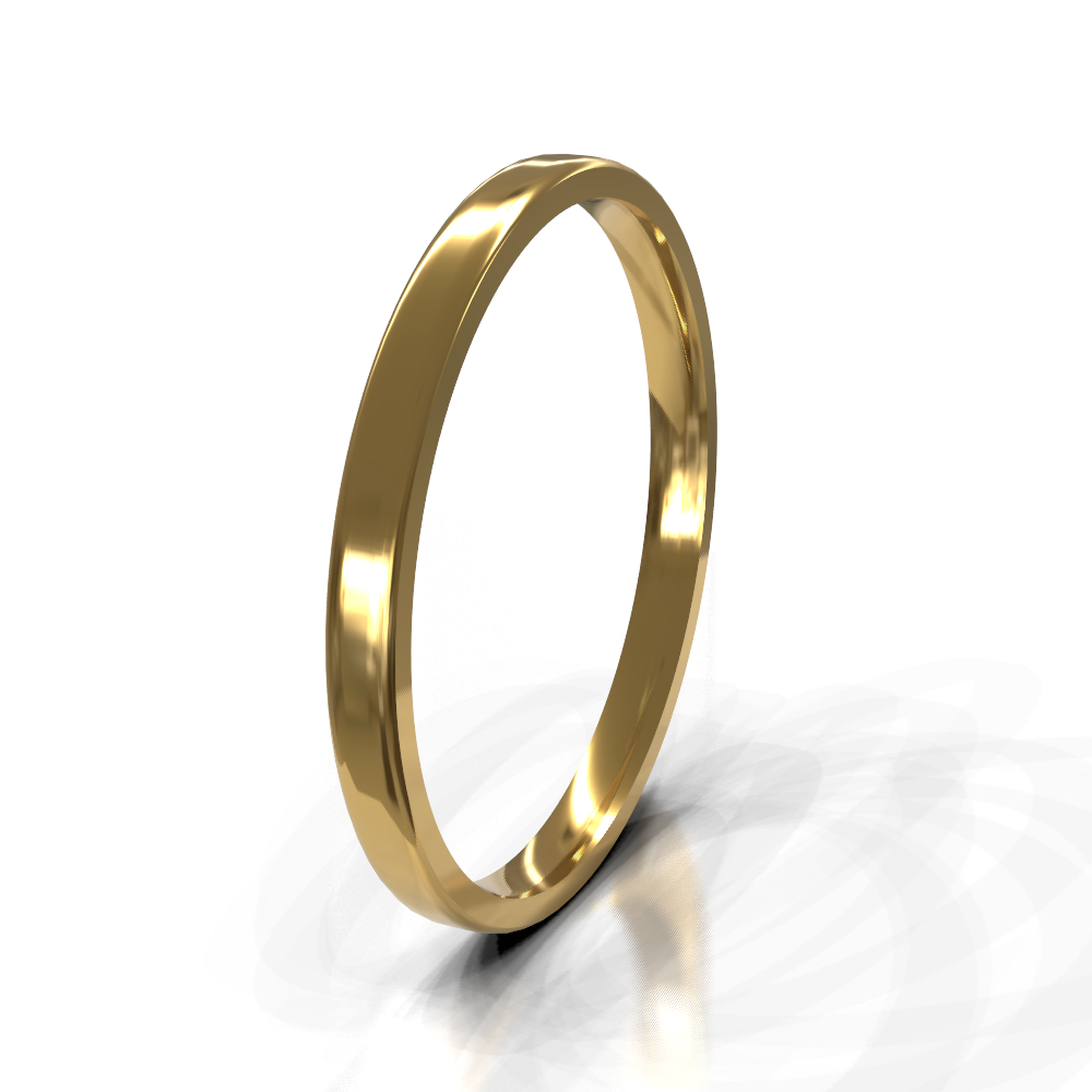 18ct Yellow Gold 2.5mm Plain Band