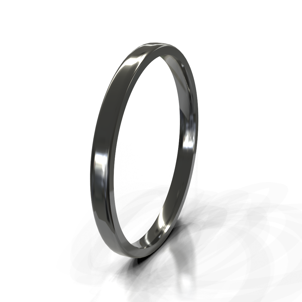 Zirconium 2.5mm Plain Band