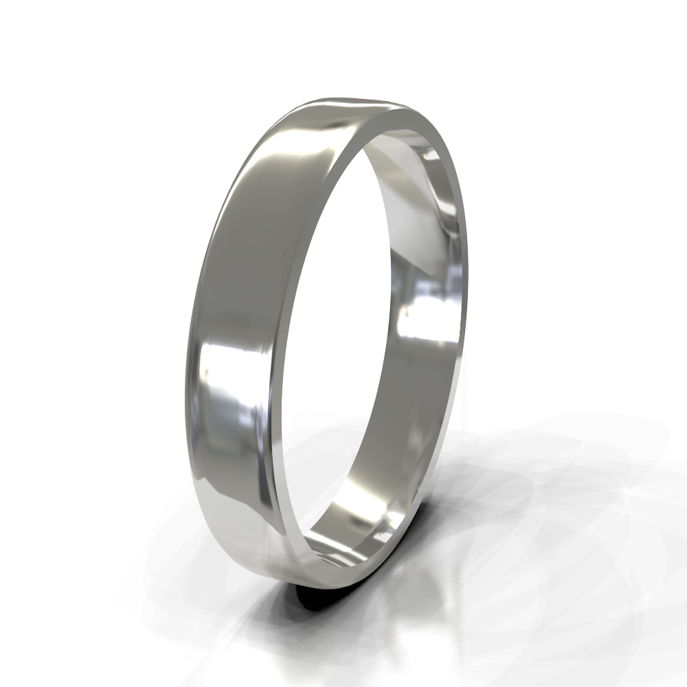 Silver 4.0mm Plain Band
