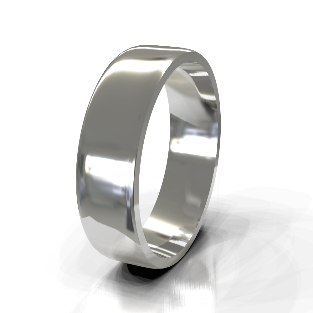 Silver 5.0mm Plain Band