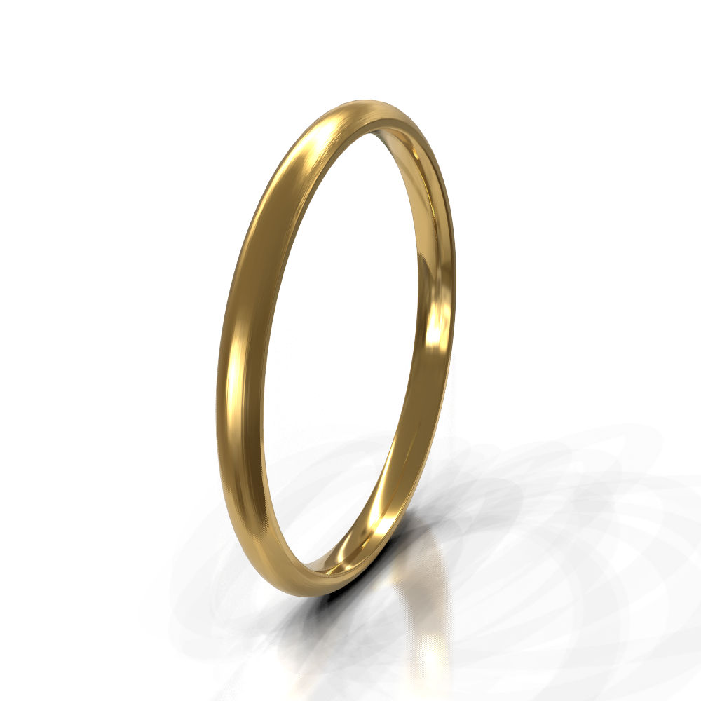 9ct Yellow Gold 2.0mm Plain Band
