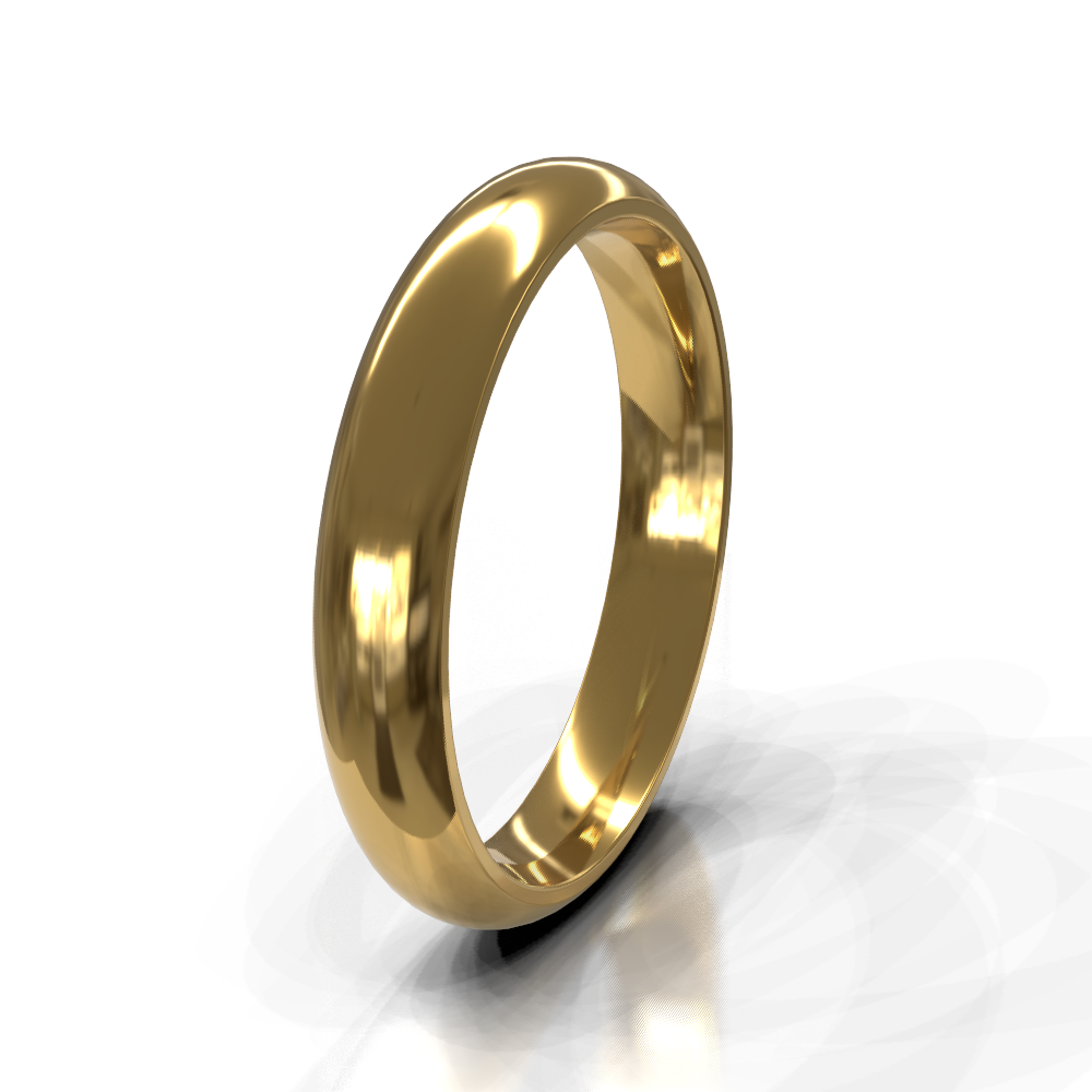 9ct Yellow Gold 5.0mm Plain Band