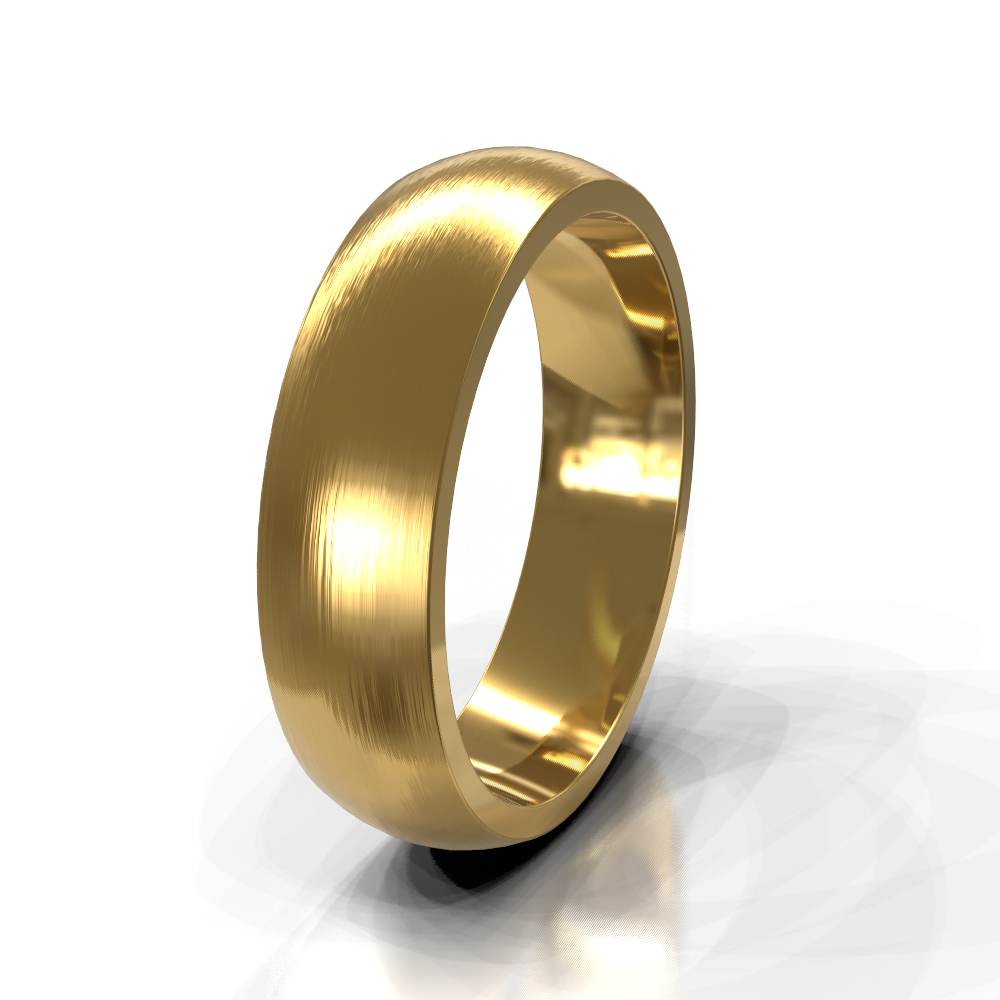 9ct Yellow Gold 6.0mm Plain Band