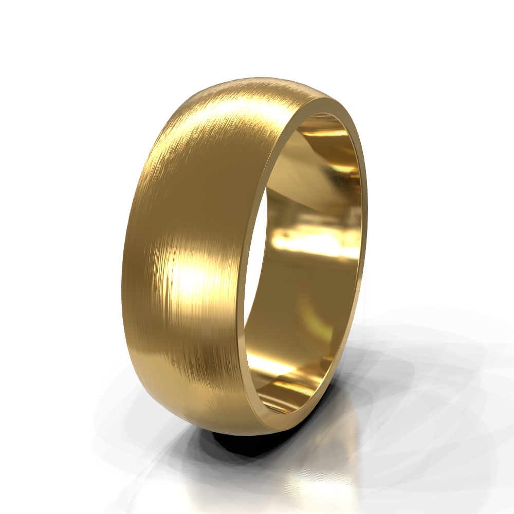 9ct Yellow Gold 8.0mm Plain Band