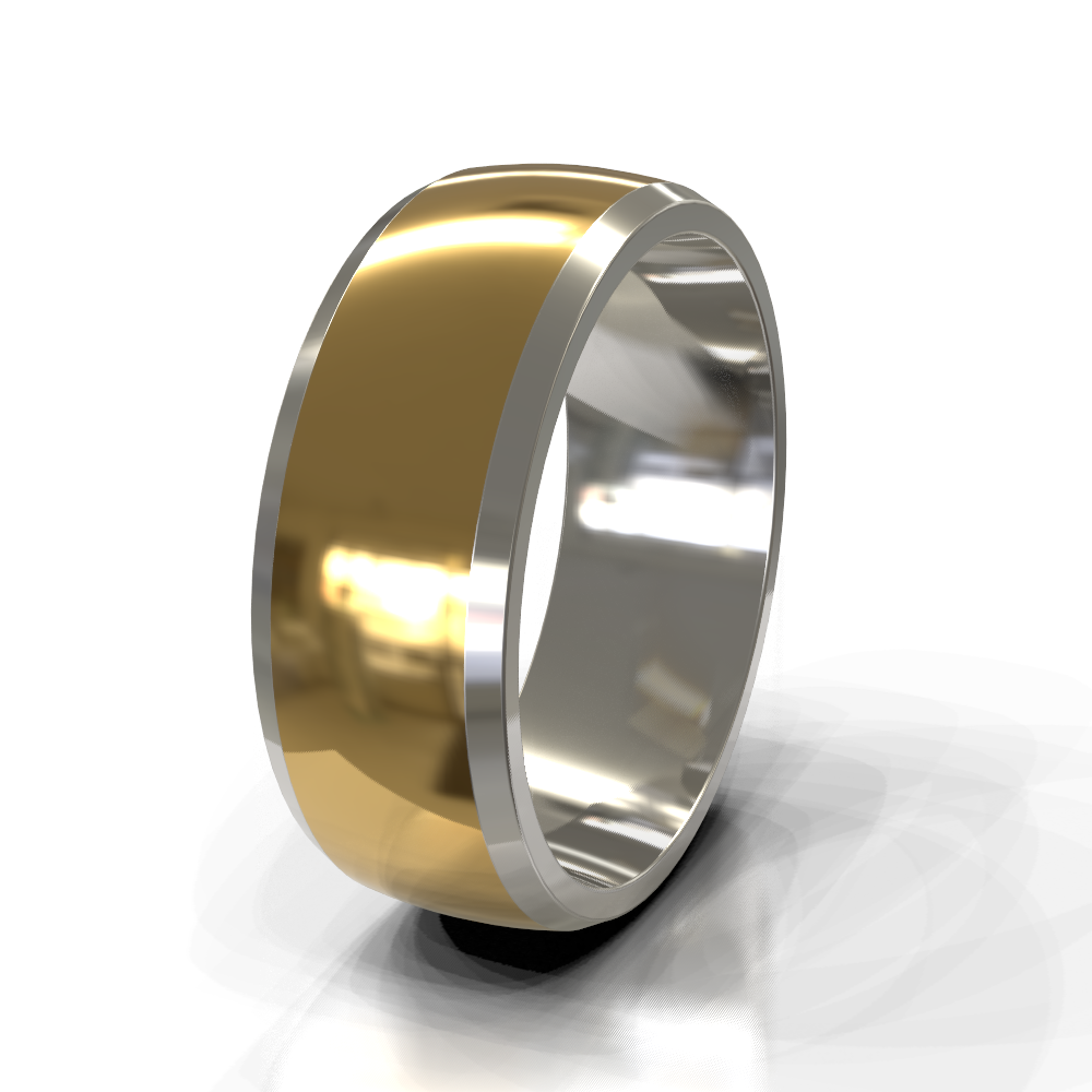 18ct White Gold 12.0mm Plain Band