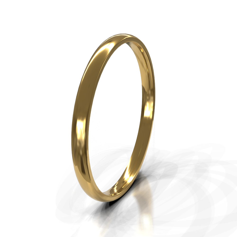 9ct Yellow Gold 2.5mm Plain Band