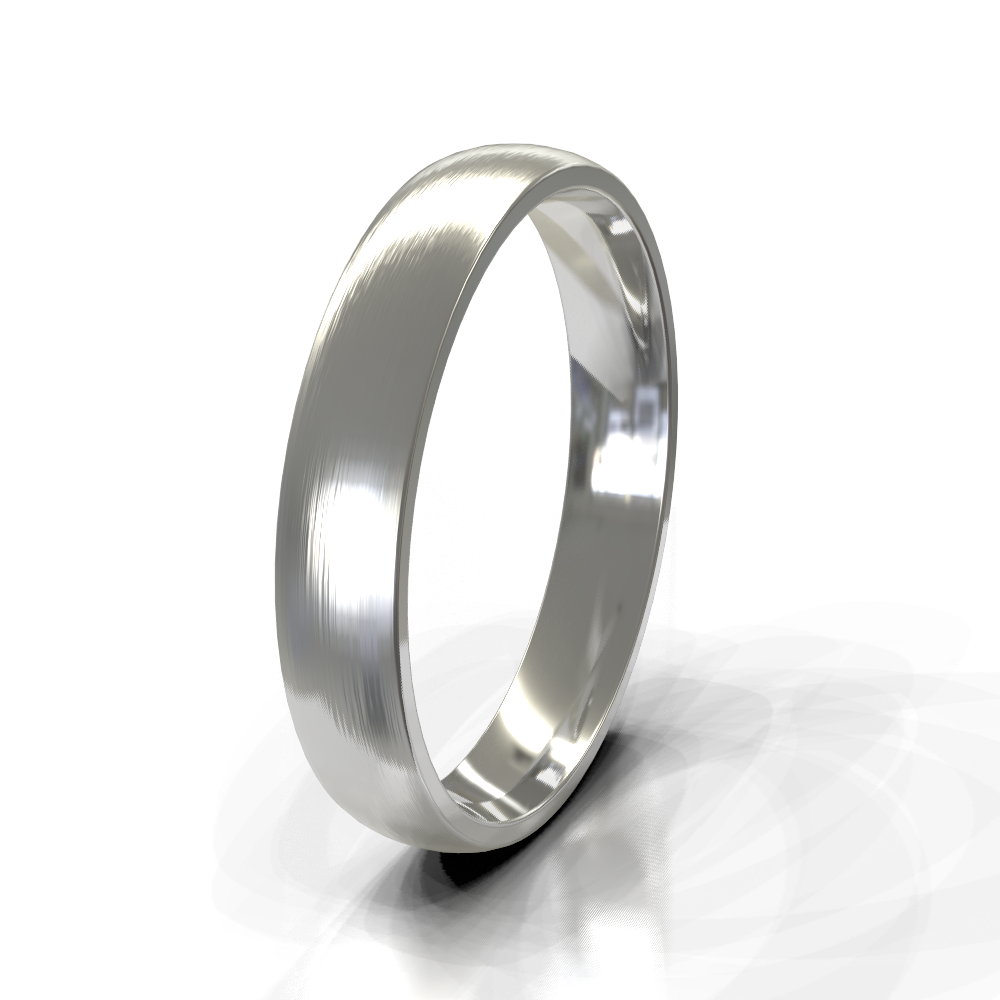 Silver 4.0mm Plain Band