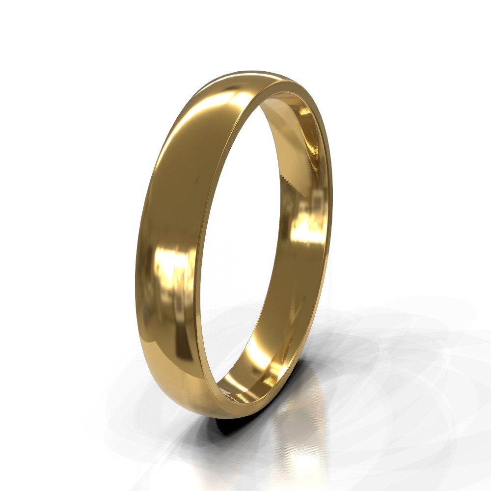 9ct Yellow Gold 4.0mm Plain Band
