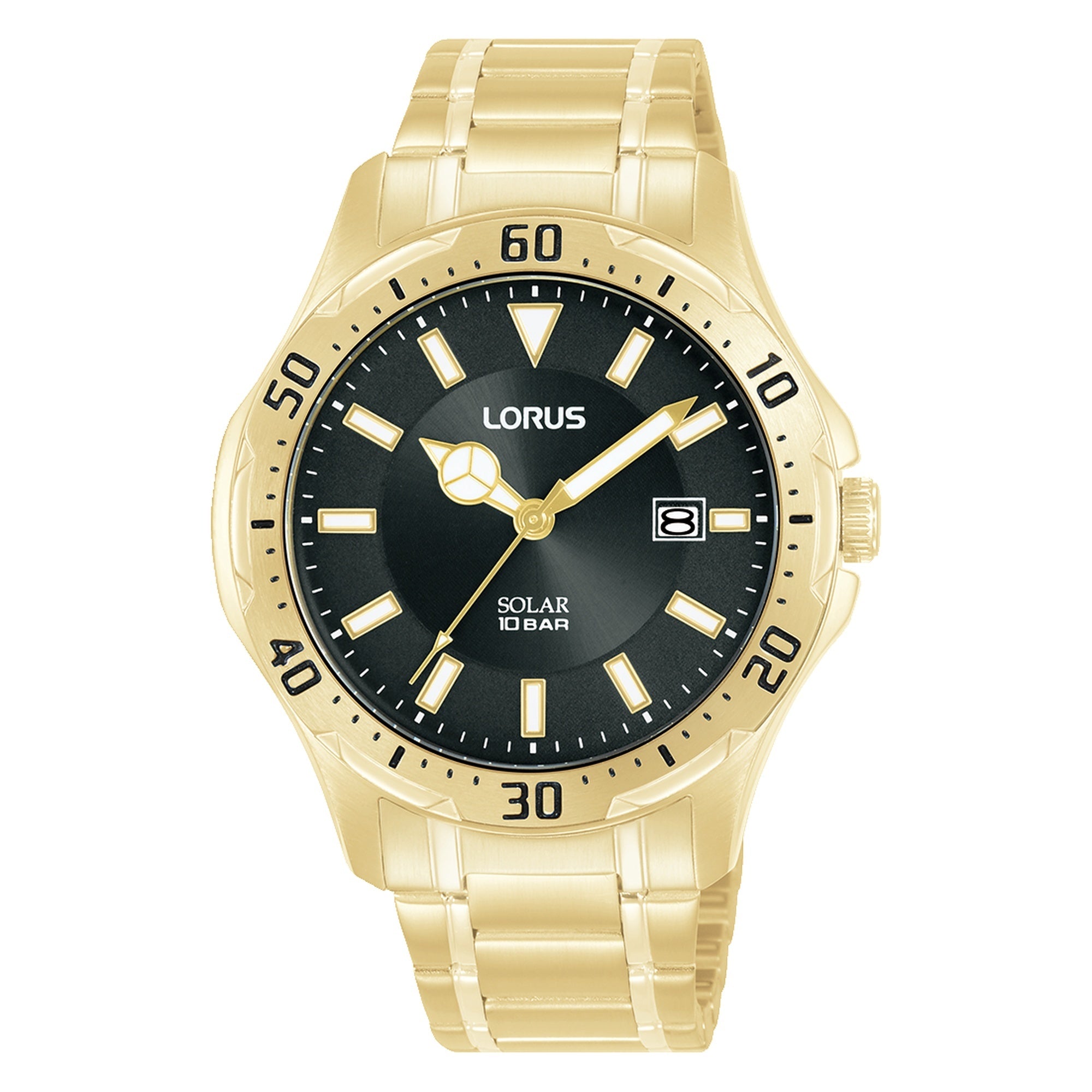 Lorus Men's Gold Solar Sports Watch RX398AX-9