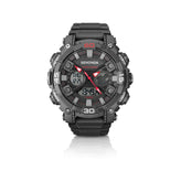 A rugged black Sekonda digital sports watch with a textured resin case, multi-dial display, and red accents on a white background. Sekonda Analogue Digital Sports Watch in Black with 100m Water Resistance 55mm SK1036