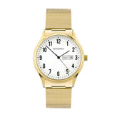 Sekonda Analogue Watch with White Dial and Gold Tone Bracelet 36mm SK30124