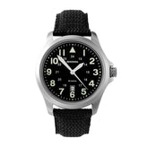 Sekonda Aviator Style Analogue Watch with Black Dial and Nylon Strap 36mm SK3347