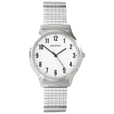 Sekonda Analogue Watch with White Dial and Silver Tone Bracelet 37mm SK3751