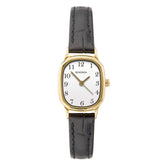 Sekonda Ladies Analogue Watch with White Dial and Black Leather Strap 22mm SK40080