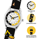 Tikkers Black 3D Digger Kids Time Teacher Watch TK0213