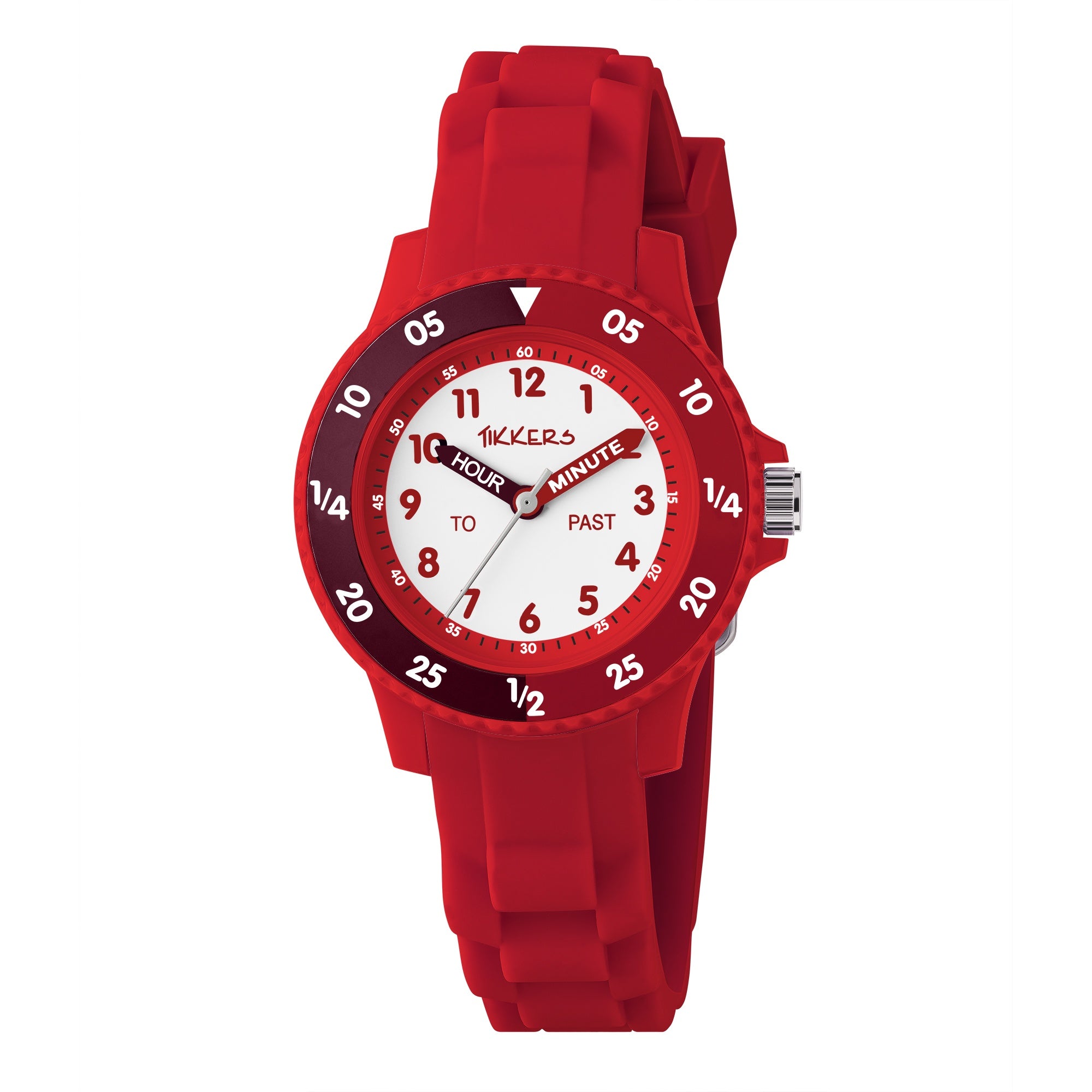 Tikkers Red Kids Time Teacher Watch TK0216