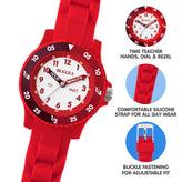 Tikkers Red Kids Time Teacher Watch TK0216