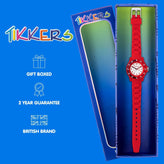 Tikkers Red Kids Time Teacher Watch TK0216