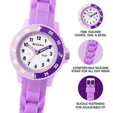 Tikkers Lilac Kids Time Teacher Watch TK0218