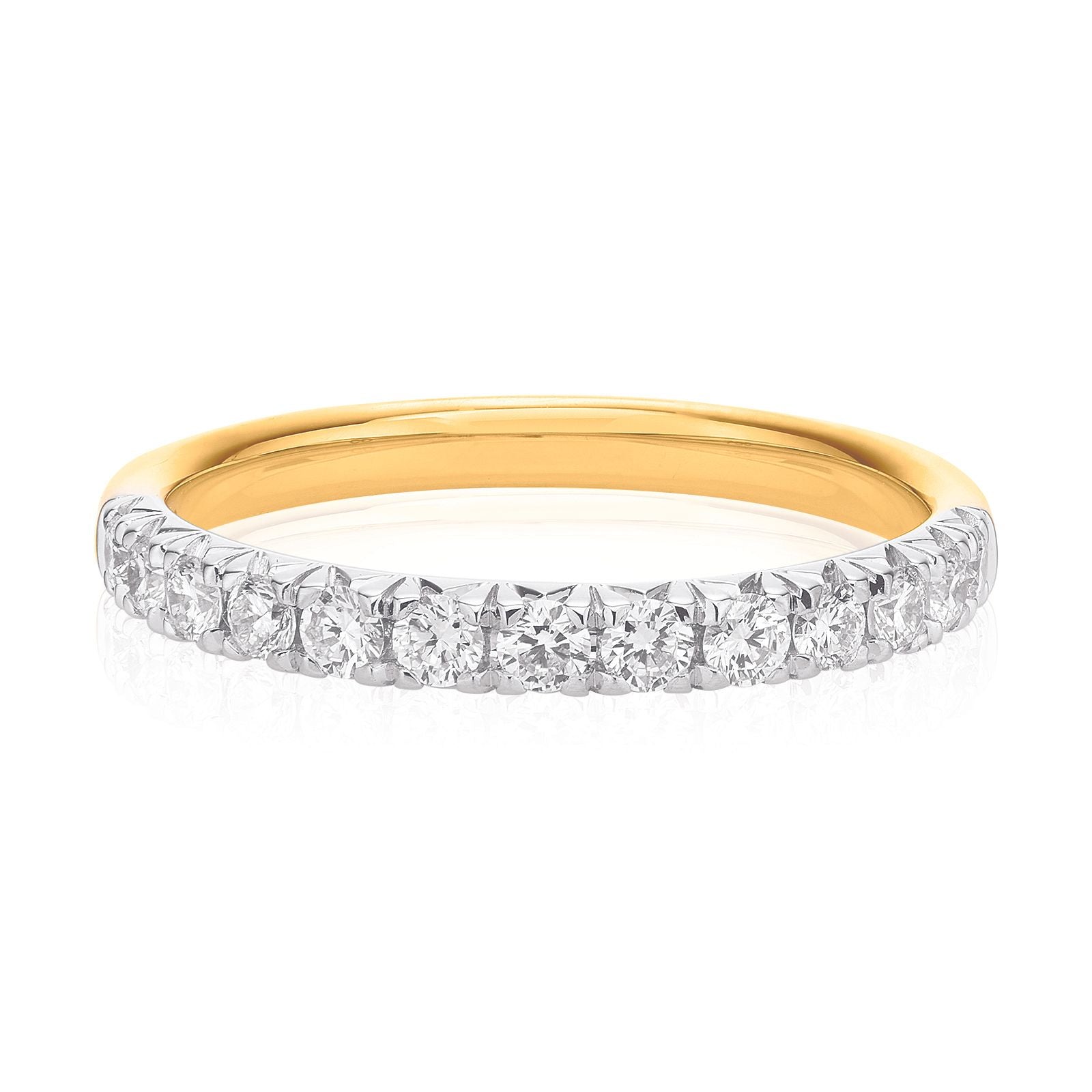 Celebration 18ct Yellow Gold Round Brilliant Cut 0.40 Carat tw Lab Grown Diamond Wedding Band