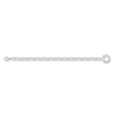 Silver chain bracelet on a white background