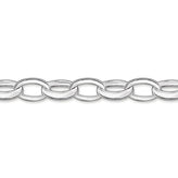 Silver chain on a white background