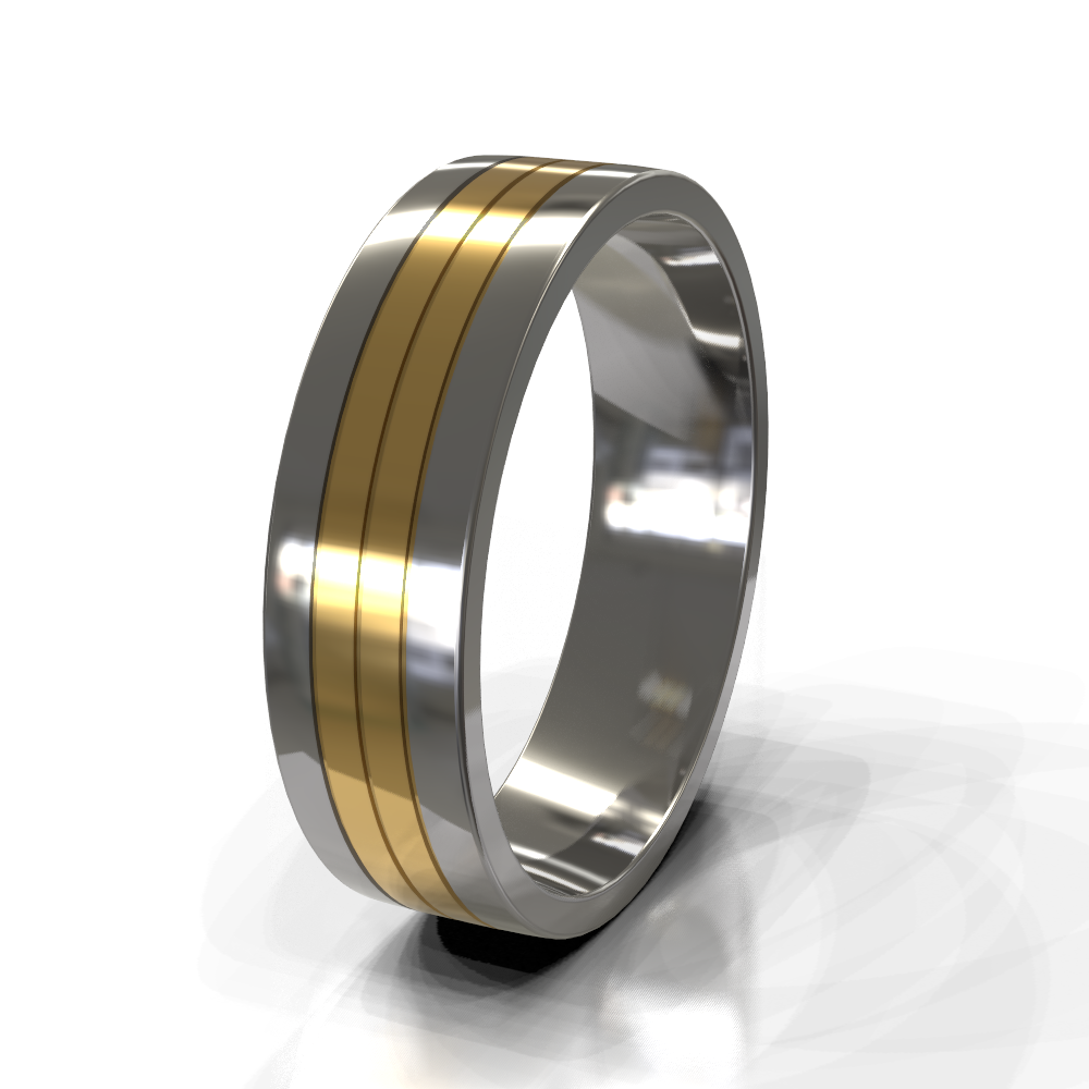 Platinum 10.0mm Multi-Tone Band