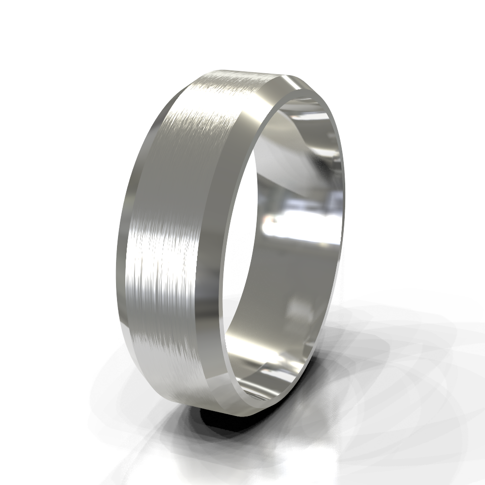 Silver 7.0mm Single Tone Band
