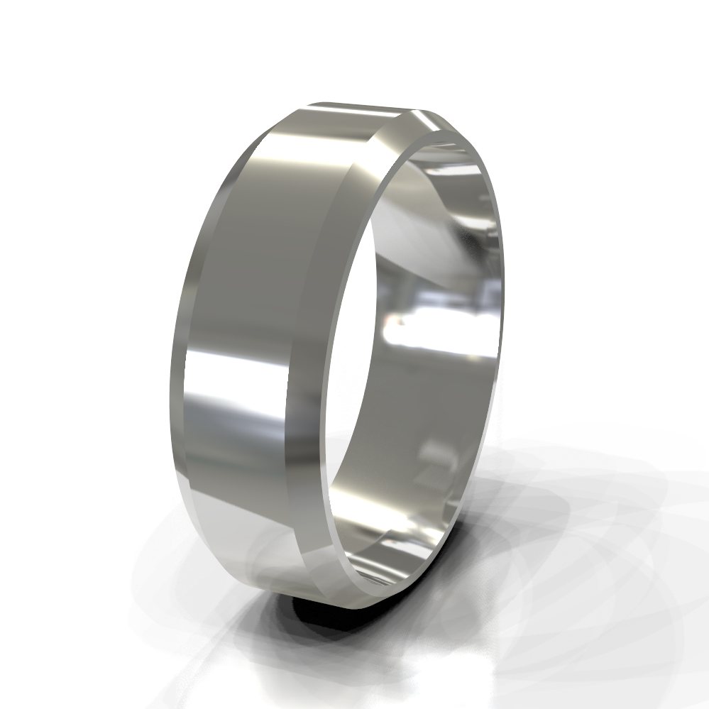 Silver 7.0mm Single Tone Band