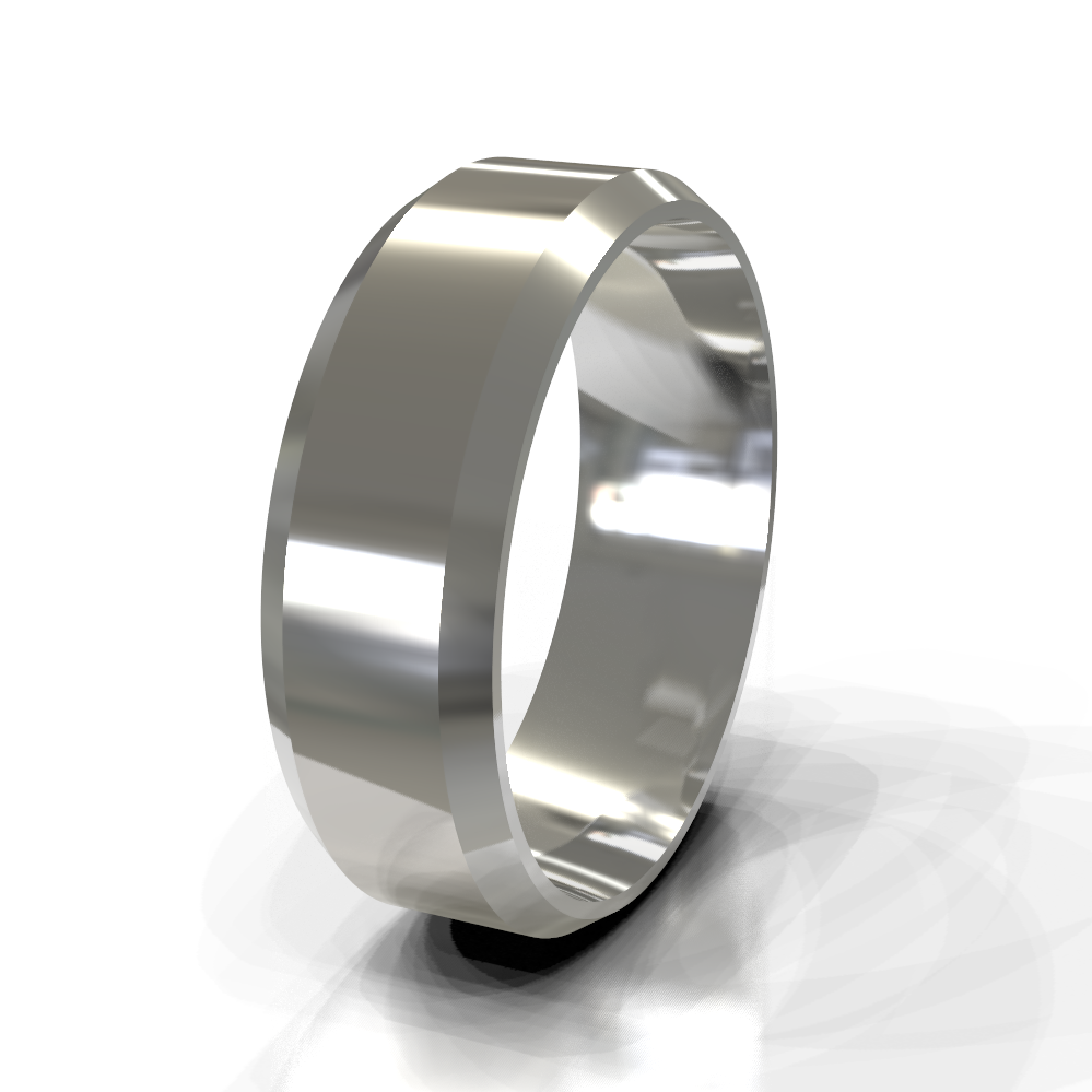 Silver 7.0mm Single Tone Band