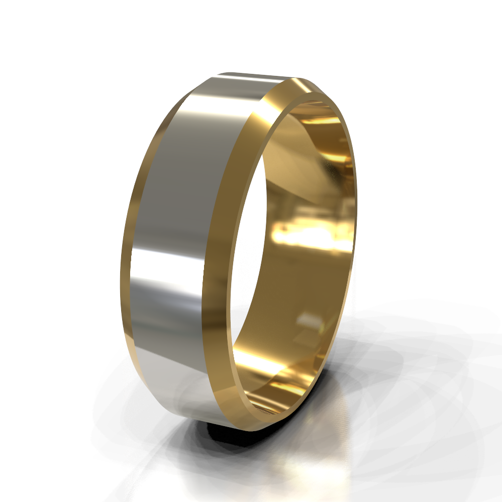 18ct Yellow Gold 7.0mm Single Tone Band