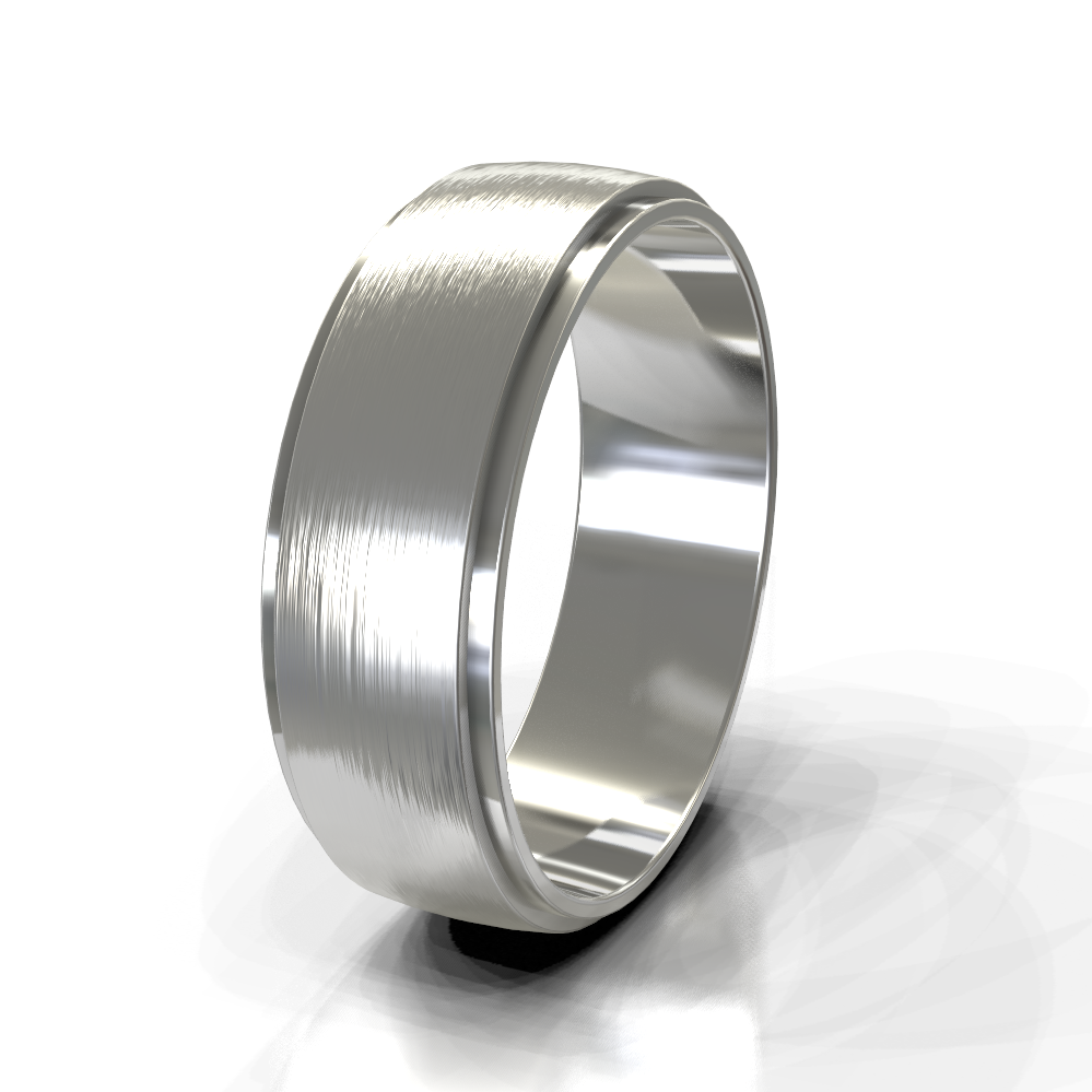 Silver 5.0mm Single Tone Band