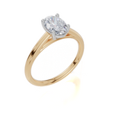 18ct Yellow Gold Oval Cut 1.00 Carat of Lab-Grown Diamond Ring