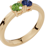 Personalised 2 Birthstones Rings