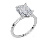 18ct White Gold Oval Cut 3.00 Carat of Lab-Grown Diamond Ring