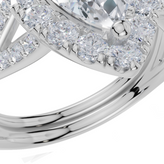 9ct White Gold Pear Cut 1.61 Carat tw of Lab-Grown Diamonds Ring and 9ct White Gold 0.28 Carat tw of Lab-Grown  Diamonds Band