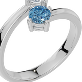 Personalised 2 Birthstones Ring