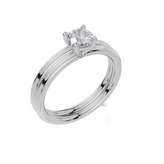 18ct White Gold Round Cut 0.50 Carat of   Diamond Ring and 18ct White Gold  Band