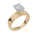 9ct Yellow Gold Oval Cut 1.50 Carat of Lab-Grown Diamond Ring