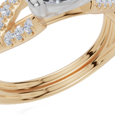 9ct Yellow Gold Round Cut 1.30 Carat tw of  Diamonds Ring and 9ct Yellow Gold 0.28 Carat tw of   Diamonds Band