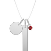 Personalised Birthstone Pendant Set