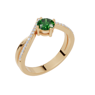 Personalised Round Birthstone Cubic Zirconia Ring