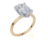 18ct Yellow Gold Oval Cut 4.00 Carat of Lab-Grown Diamond Ring